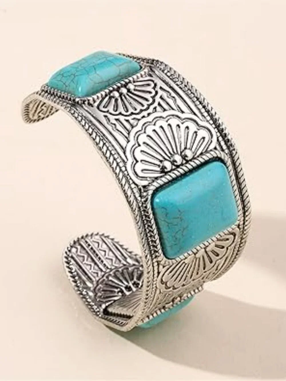 NEW Turquoise Cuff‎ Bracelet Handmade Boho South Western Country Cowgirl Bangle